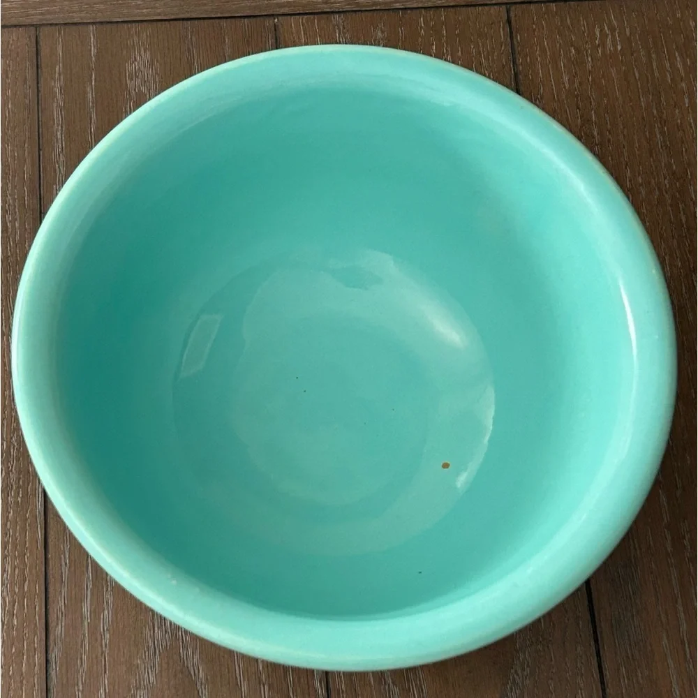 Vintage Bauer Ringware Bowl 2.5 Qt Teal Jade | 40s Vintage Retro Kitchen Mixing